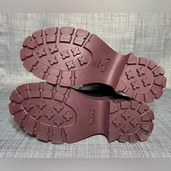 Coach Alexa Lug Sole Chelsea Booties Black/Deep Berry - Sizes 7, 10 - Picture 7 of 9